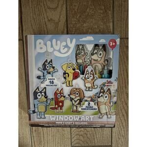 Bluey Window Art Suncatcher Kit, NIB